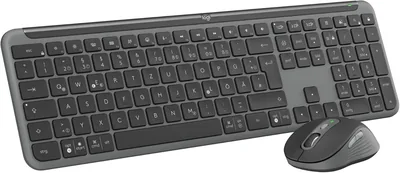 Logitech MK950 Signatur Slim Wireless Tastatur und Maus-Set, Schlankes Design, Leise Tippgeräusche, Wechseln zwischen drei Geräten, Bluetooth