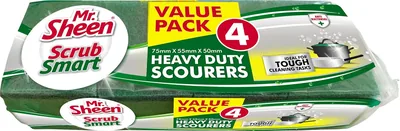 Mr Sheen Sheen Scrub Smart - 4 Pack Heavy Duty Scourers