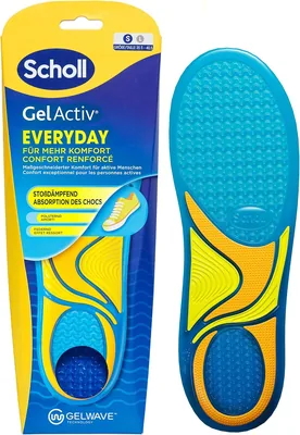 Semelles orthopédiques Scholl GelActiv Quotidiennes pour Femmes, Confort Tout au Long de la Journée, Mousse Mémoire et Technologie GelWave
