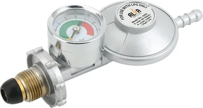 ALVA Bullnose Gas Regulator With Pressure Gauge | 9Kg Cylinder Compatible | Certified | 12 Month Warranty