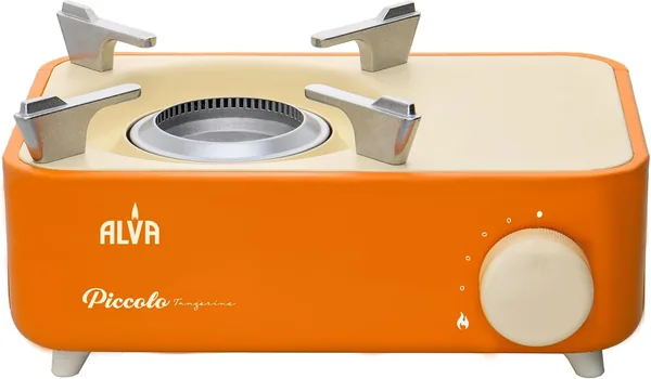 ALVA Mini Butane Stove 18% Off - Tangerine Orange, Portable Camping Cooker