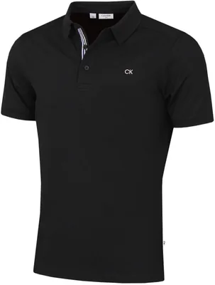 Calvin Klein Men's Smooth Cotton Monogram Logo Polo Shirt