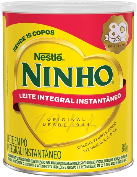 Leite Pó Instantâneo Integral Ninho Lata 380g - Melhor Preço