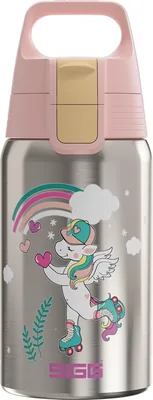 SIGG Edelstahl Kinder Trinkflasche Uni Skate, BPA-frei, für Kohlensäuregetränke, leckagesicher, federlicht