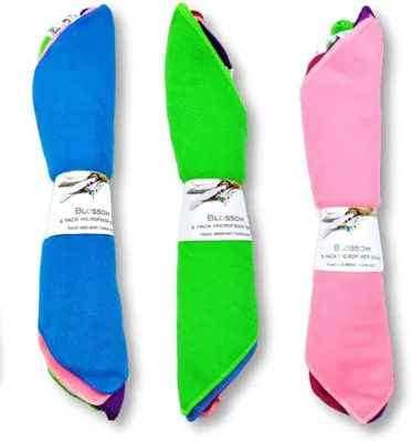 Blossom 5 Piece Microfibre Cleaning Cloths