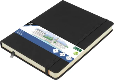 Kangaro Art Sketchbook A5 Black PU Hard Cover 80 Blader 140g Cremer Paper Best Deal