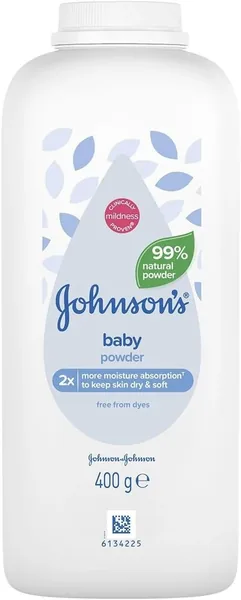 Johnson's Baby Powder 400g - Talc-Free & Moisture Absorbing - 22% Off