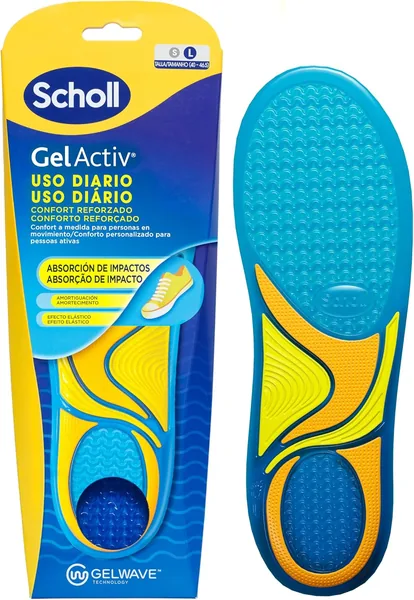 Scholl GelActiv Daily Use Gel Insoles with Memory Foam for Men