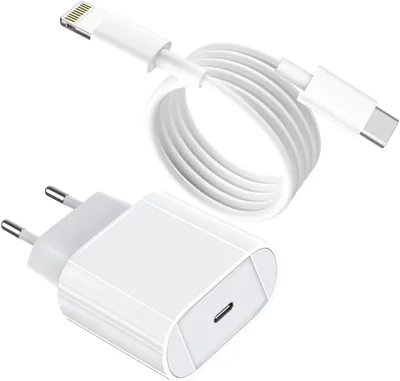 Chargeur rapide iPhone - Certifié MFi - Charger PD 30W avec câble 6FT USB C vers Lightning pour iPhone