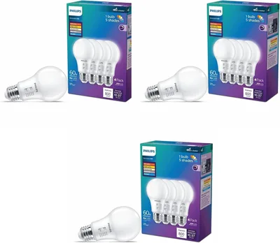 PHILIPS LED A19 Bulb 8 Pack - Dimmable White Light Best Deal