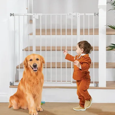 MOXIMX Puerta de Seguridad para Bebés, 76-125 cm, Para Perros/Mascotas, Oferta del 12% de Descuento