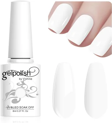 Vishine Wit Gel Nagellak, 10ml Frans Verwijderbaar UV LED Gel Nagelkunst DIY Manicure voor Meisjes Vrouwen #046 Best Deal