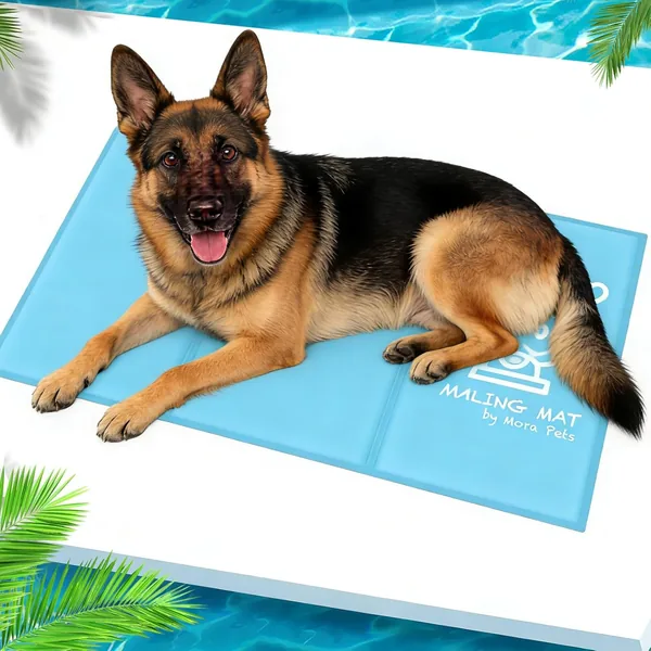 Kühlmatte für Hunde, Dicke Kühldecke für Mittel-große Haustiere, Kühlpad mit Nicht-toxischem Gel, Hundekühlmatte, Selbstkühlsystem