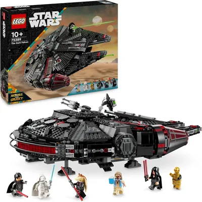 LEGO Star Wars Mroczny Sokół Millennium 75389 | Statek kosmiczny dla dzieci, klocki