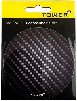 Tower Carbon Fibre Magnetic License Disk Holder Sticker Best Deal