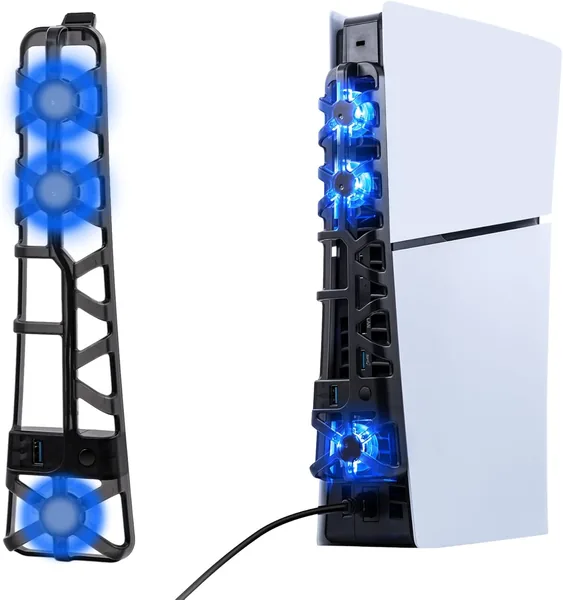 Ventilateur Tolesum pour PS5 Slim avec Lumière LED Colorée, Silencieux avec Contrôle de Température - Économisez 15% 