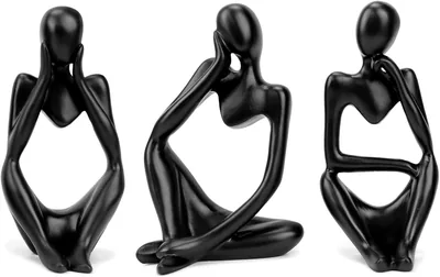 Estatua Pensador 3PCS, Escultura Decorativa, Arte Abstracto, Adornos Estéticos para el Hogar, Mejor Oferta