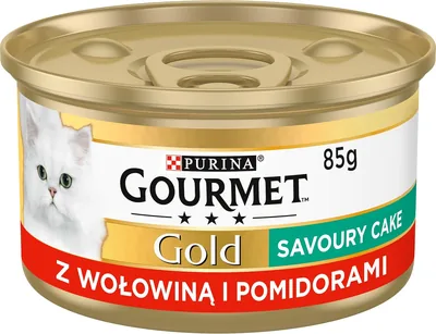 Gourmet Gold Savoury Cake dla Kotów | Z Wołowiną i Pomidorami | 12x85g | Best Deal