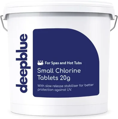 Deep Blue - Mini 20g Stabiliserad Chlorflyt 5kg med Flödande Dispenser Best Deal