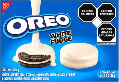 Oreo Galletas White Fudge Sabor Chocolate Cubiertas de Chocolate Blanco, Caja con 2 charolas de 152.8 gr cada una Best Deal