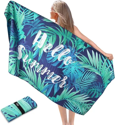 Towel Pameil Microfibre XXL, 90 x 180 cm, Anti-sable et Rapide Séchage, pour Plage, Gym, Voyage, Sauna - 14% de Réduction