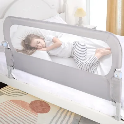 NUTIKAS Baby Bed Rail Guard - 47" Swing Down Bedrail for Toddlers (11% Off)