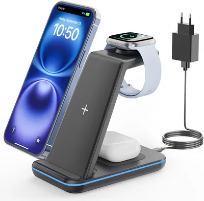 GEEKERA Caricabatterie Wireless per iPhone e Apple Watch, Sconto del 5%