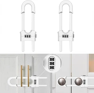 Baby Cabinet Lock, Pack of 2 U-Shaped Wardrobes