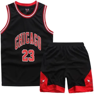 Maillot de basketball pour enfants - Ensemble 2 pièces : haut respirant et shorts de sport - Tenue de basketball pour garçons