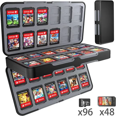 BuFan Estuche de Almacenamiento de Juegos para Nintendo Switch 2/ OLED, 48 Cartuchos Estuche de Almacenamiento Portátil, Funda - Mejor Precio