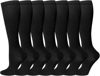 TBONEEY 7 Pares Calcetines de Compresión Descuento del 16% - Medias de Compresion 15-20mmHg para Deportivas Ejercicio