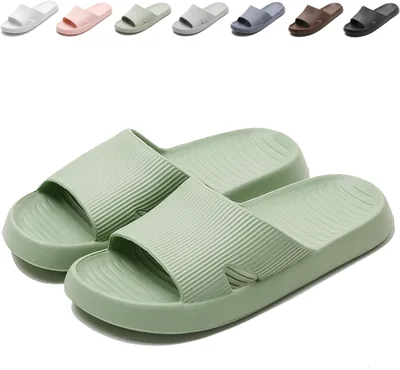 Chaussons de douche Anmerl pour hommes et femmes, doux et confortables, sandales d'été ultra-légères, antidérapantes, séchage rapide - Meilleures affaires