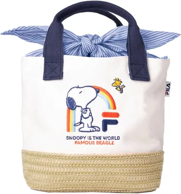 Fila Snoopy Collaboration Peanut Canvas Tote Bag - Best Deal