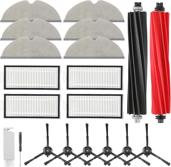 VIEWALL 27% Off: 20 Stk Aksesorer för Q5 Pro/Q5 Pro+/Q8 Max+/Q8 Max, 2 Huvudborster, 4 HEPA Filter, 6 Tärn, 6 Sid