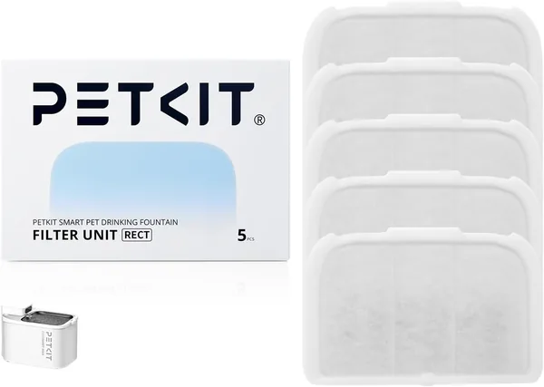PETKIT Filters Voor Drinkfontein, 5 Stuk, Geschikt voor EVERSWEET MAX Draadloze Kat Fontein, Actief Kool, Hoog Efficiënt F