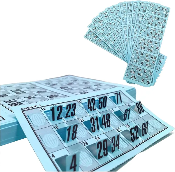Gen Rico 318 Reusable Die Cut Bingo Cards 90 Balls - Bingo Cartons, Numbered Complete Series, Traditional Game for Events and Associations, Ready to Play Complete Pack (Blue)