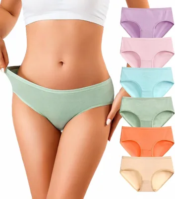 OLIKEME Womens Underwear Cotton Hipster Panties