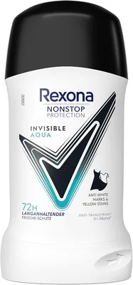 Rexona Nonstop Schutz Anti-Transpirant Stange Unsichtbar Aqua Deodorant mit 72 Stunden Schutz gegen Schwitzen und Körpergeruch, 37% Rabatt