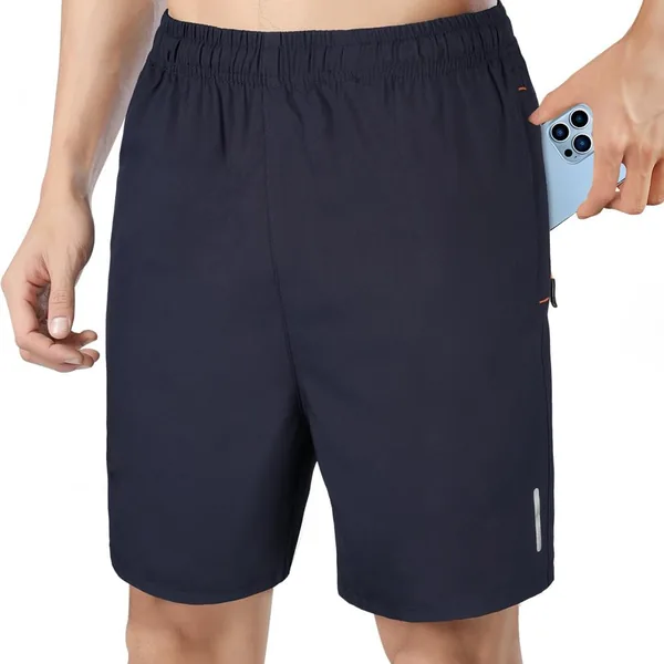 Shorts de course AUYAO pour hommes - Séchage rapide - Poches zippées - Élastique - Meilleures affaires