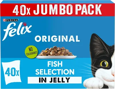 FELIX Original Fish Selection in Jelly Wet Cat Food Best Deal