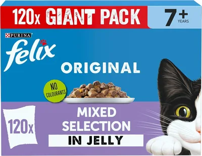 FELIX Senior Wet Cat Food 20% Off - 120 Pouches