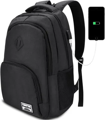 Mochila Escolar YAMTION para Computadora, Mochila de Portátil para Adolescentes, Estudiantes, Universidad, Instituto, Oficina, Trabajo, Hombres