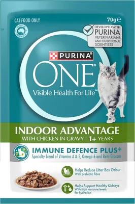 PURINA ONE Adult Cat Food Indoor Chicken 12x70g Best Deal