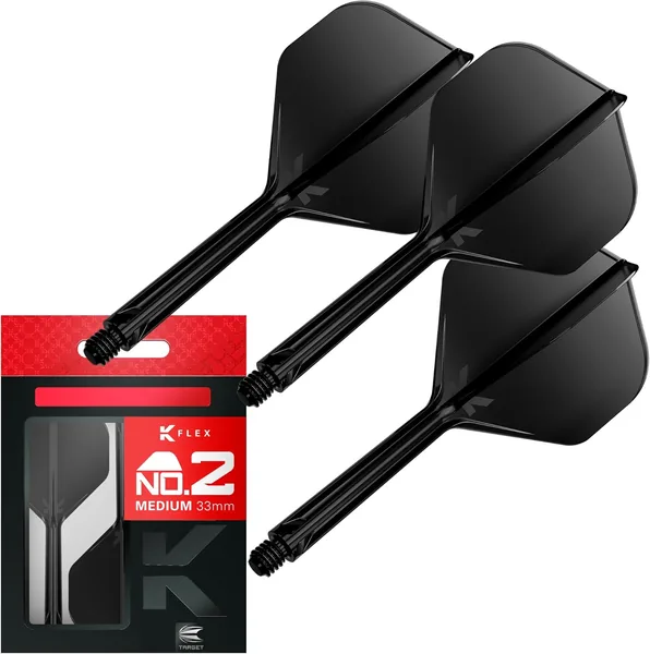Target Darts K Flex Integrated Dart Flight and Shaft No.2 Pack of 3