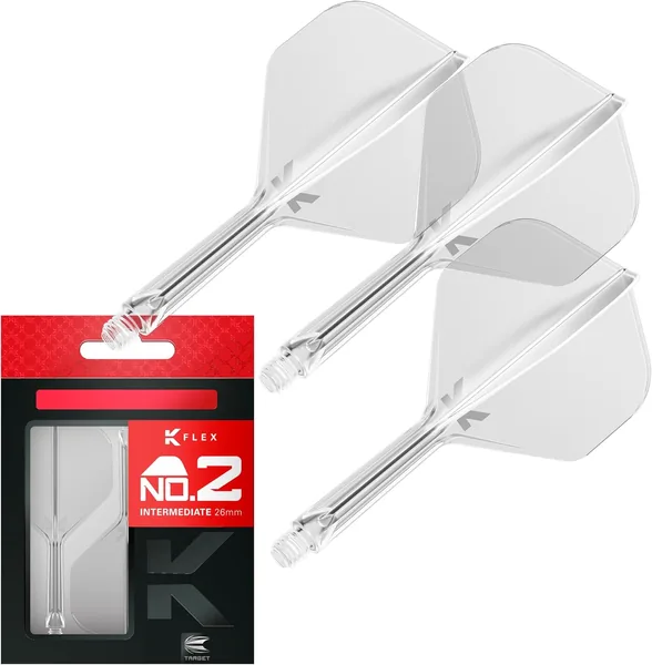 Target Darts K Flex Geïntegreerde Dartvlieg en Staf, Nr. 2 | Pak van 3 K-Flex - No2, Kflex All In One Contoured Dart Flight