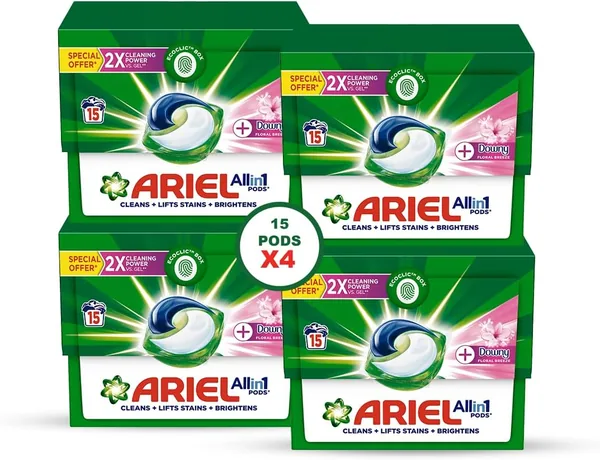 Ariel Floral Breeze All-in-1 Pods (15 count)
