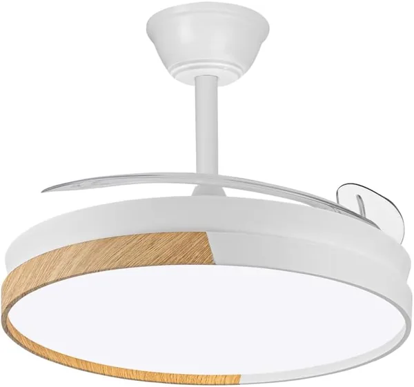 Arpino White+CCT Wood Ceiling Fan