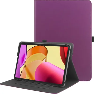 Tablet Case - 9"-11" Purple Folio with Pen Holder
