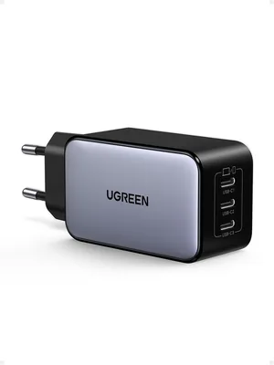 UGRENE Nexode USB-C Ladegerät, 65 W, GaN-Netzteil mit 3x USB-C Anschlüssen, Schnellladung, kompakt, kompatibel mit MacBook Pro - 37% Rabatt