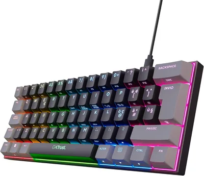 Trust Gaming GXT 867 Acira Tastiera Meccanica 60% Italiano RGB, Sconto 41%